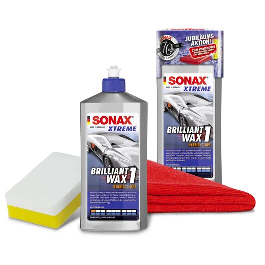 SONAX XTREME Brilliant Wax 1 Hybrid NPT фінішний поліроль з воском 500 мл у наборі