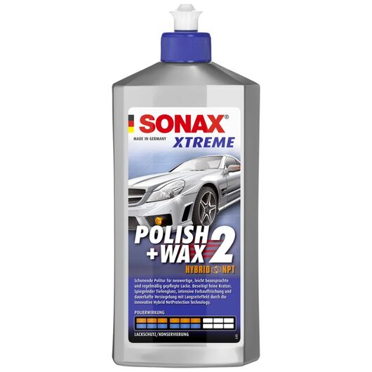 SONAX XTREME Polish +Wax 2 Hybrid NPT универсальная полироль с воском 500 мл, Объем: 500 мл