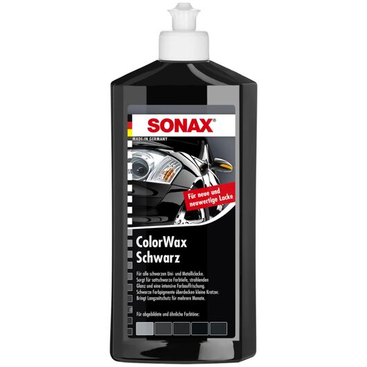 SONAX ColorWax Schwarz чорний рідкий віск для кузова автомобіля 500 мл